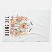 Linge De Cuisine Dentelle florale mignonne Ghost|Halloween Éffrayan (Horizontal)