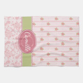 Linge De Cuisine Dentelle personnalisée et jardin anglais (Horizontal)