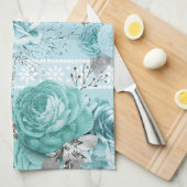 Linge De Cuisine Dentelle Rose bleue Luxe (Quart Plié)