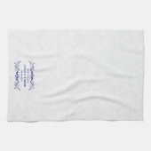 Linge De Cuisine Dentelle rose Florale mariage Sur Damas Blanches (Horizontal)