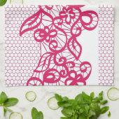 Linge De Cuisine Dentelle rouge (Plié)