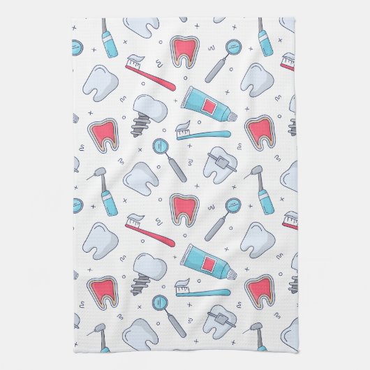 Linge De Cuisine Dents et outils Motif dentaire (Vertical)