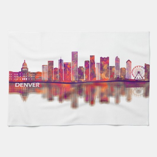 Linge De Cuisine Denver Colorado Skyline (Horizontal)