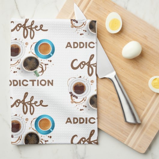 Linge De Cuisine dépendance au café (Quart Plié)