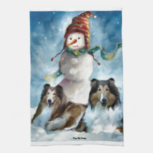 Linge De Cuisine Des colons rudes à Noël Snowman