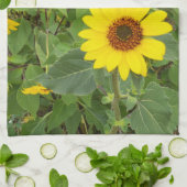 Linge De Cuisine Des Fleurs De Soleil Fluent Au Vent, (Plié)