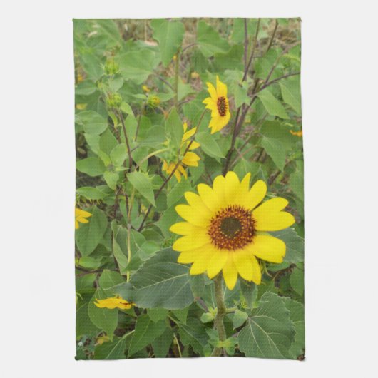 Linge De Cuisine Des Fleurs De Soleil Fluent Au Vent, (Vertical)