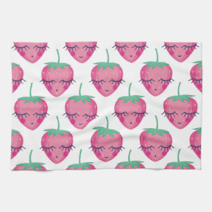 Linge De Cuisine Des fraises endormies, mignonnes motifs.