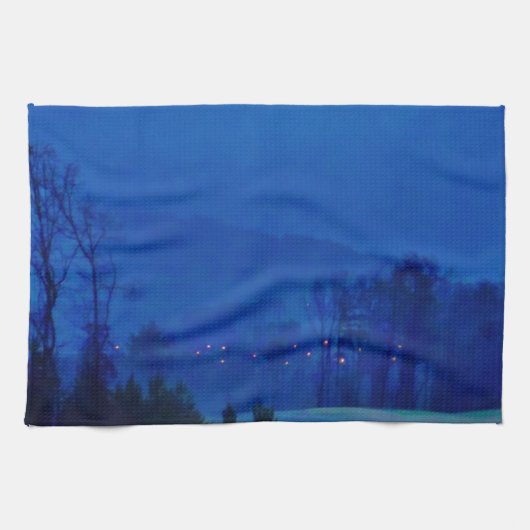 Linge De Cuisine Des lumières scintillantes dans un Blue Mountain M (Horizontal)