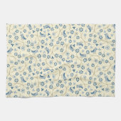 Linge De Cuisine Des petits oiseaux sur des brindilles. rétro, oise (Horizontal)