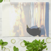 Linge De Cuisine des pingouins qui refroidissent sur une banquise (Plié)