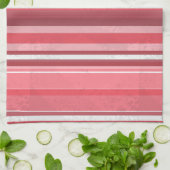 Linge De Cuisine Des rayures roses et puantes (Plié)