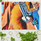 Linge De Cuisine Desert Dragon Lizard Design (Plié)