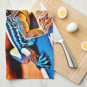 Linge De Cuisine Desert Dragon Lizard Design (Quart Plié)