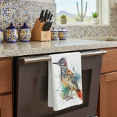 Linge De Cuisine Desert Spirit, Roadrunner en Aquarelle