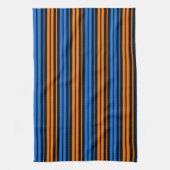 Linge De Cuisine Design à rayures verticales bleu orange bleu (Vertical)