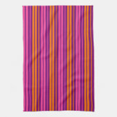 Linge De Cuisine Design à rayures verticales rose orange violet (Vertical)