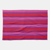 Linge De Cuisine Design à rayures verticales rose violet rouge (Horizontal)
