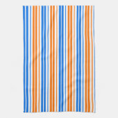 Linge De Cuisine Design bandes verticales orange bleu blanc (Vertical)