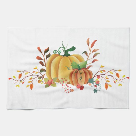 Linge De Cuisine Design citrouille de Thanksgiving (Horizontal)