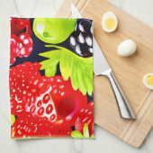 Linge De Cuisine Design coloré Berry Medley (Quart Plié)