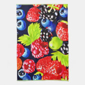 Linge De Cuisine Design coloré Berry Medley (Vertical)