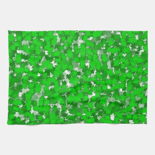 Linge De Cuisine Design d'art Abstrait Foliage vert (Horizontal)