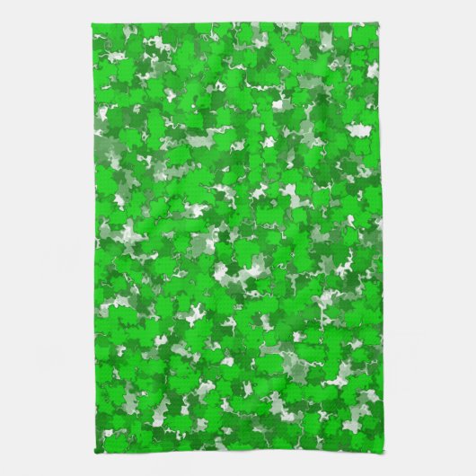 Linge De Cuisine Design d'art Abstrait Foliage vert (Vertical)