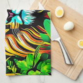 Linge De Cuisine Design d'art pop de Jungle Lion (Quart Plié)