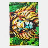 Linge De Cuisine Design d'art pop de Jungle Lion (Vertical)
