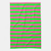 Linge De Cuisine Design de bandes rose et verte (Vertical)