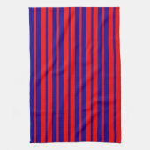 Linge De Cuisine Design de bandes rouges et bleues (Vertical)