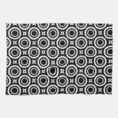 Linge De Cuisine Design de cercles en zigzag noir mignon (Horizontal)