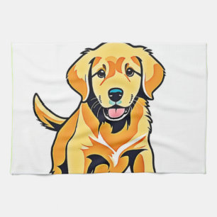Linge De Cuisine Design de charme Golden Pup