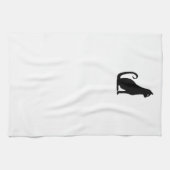 Linge De Cuisine Design de chat noir (Horizontal)