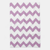 Linge De Cuisine Design de chevrons de zigzag violet et blanc (Vertical)