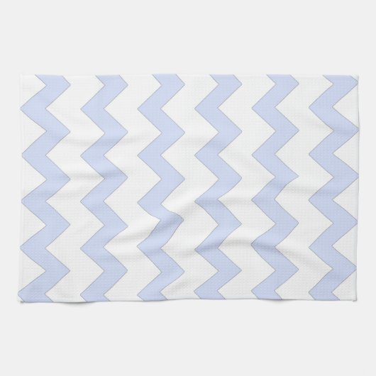 Linge De Cuisine Design de chevrons en zigzag bleu et blanc (Horizontal)