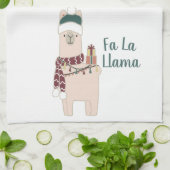 Linge De Cuisine Design de Cute Holiday Fa La llama (Plié)