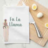 Linge De Cuisine Design de Cute Holiday Fa La llama (Quart Plié)