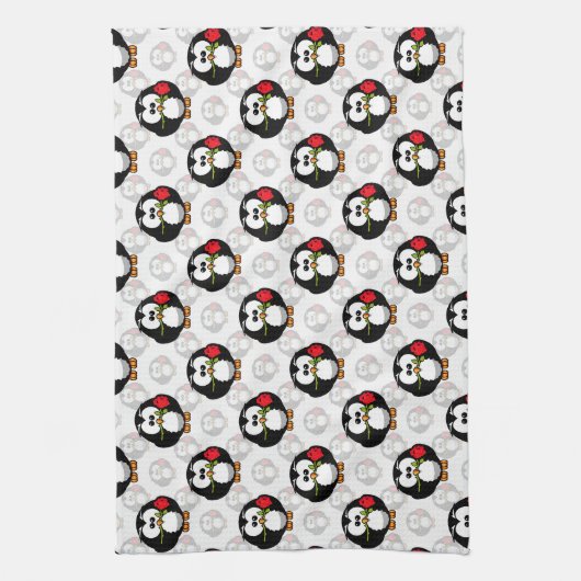 Linge De Cuisine Design de Motif de surface de pingouin mou Imprime (Vertical)