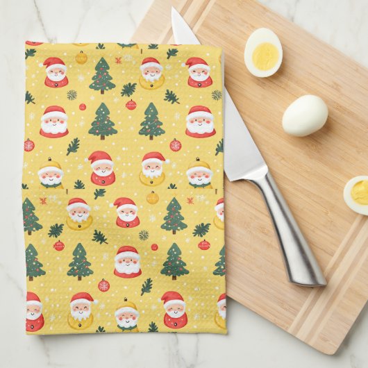 Linge De Cuisine Design de Noël (Quart Plié)