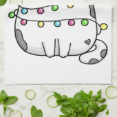 Linge De Cuisine Design de Noël de chat mignon (Plié)