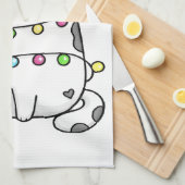 Linge De Cuisine Design de Noël de chat mignon (Quart Plié)