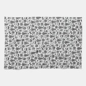 Linge De Cuisine Design de Noël monochrome (Horizontal)
