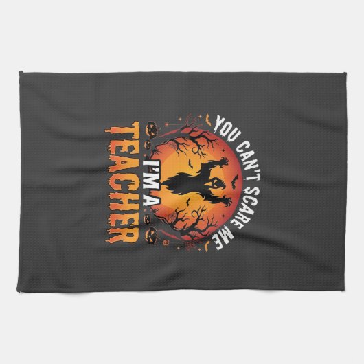 Linge De Cuisine Design de professeur fantôme effrayant Halloween p (Horizontal)