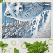 Linge De Cuisine Design de scène de Fox bleu (Plié)