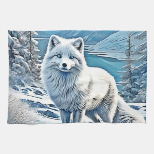 Linge De Cuisine Design de scène de Fox bleu