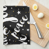 Linge De Cuisine Design de texte blanc sur Arrière - plan noir (Quart Plié)