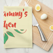 Linge De Cuisine Design de typographie de cuisine de Grammy rouge e (Quart Plié)