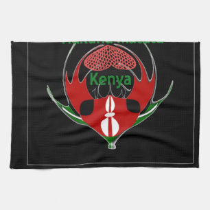 Linge De Cuisine Design du Bouclier kenyan : Drapeau de papillon.